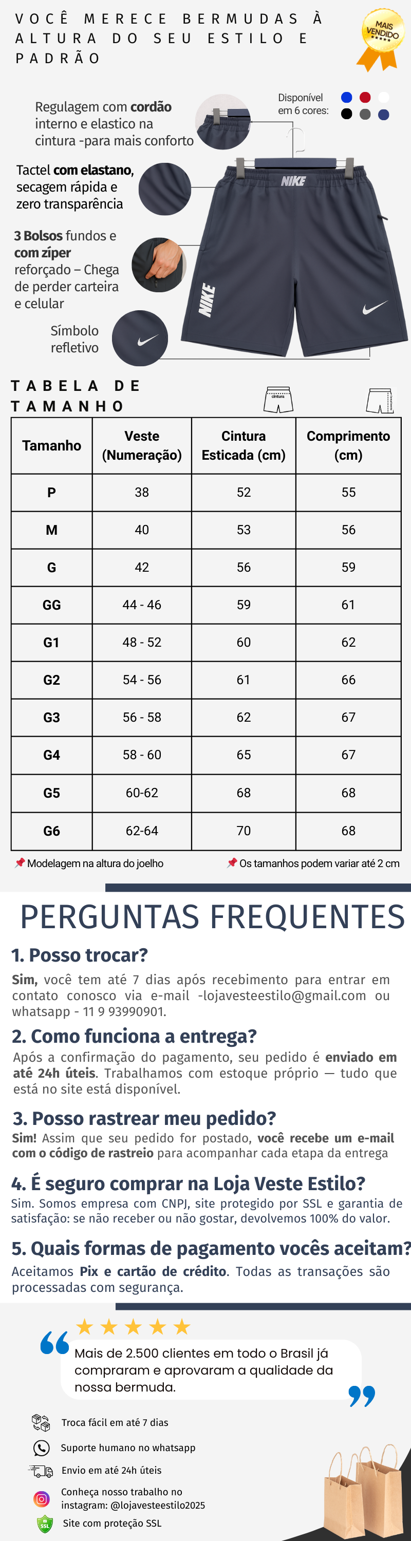 Bermuda Masculina Elastano Plus Size P G6 cinza